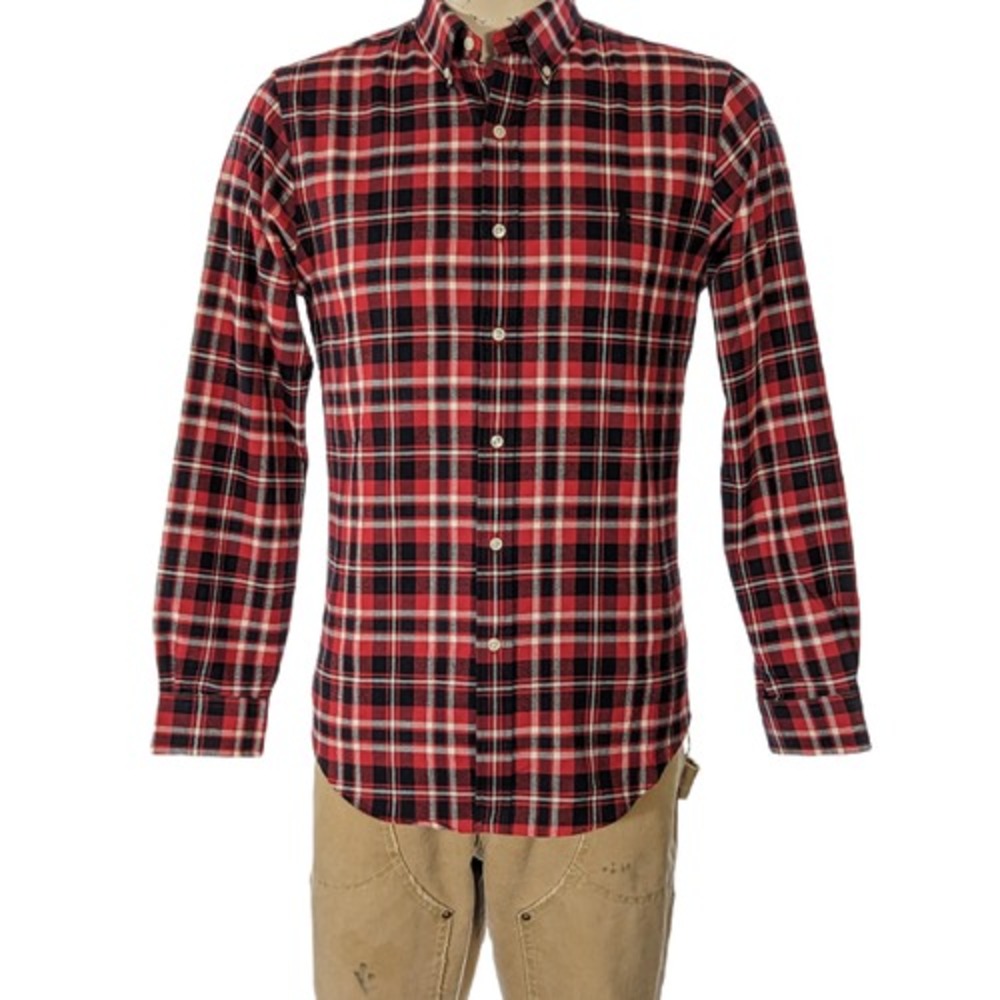 Polo Ralph Lauren Performance Flannel Plaid Button Down Shirt Slim Sz S NWT $110